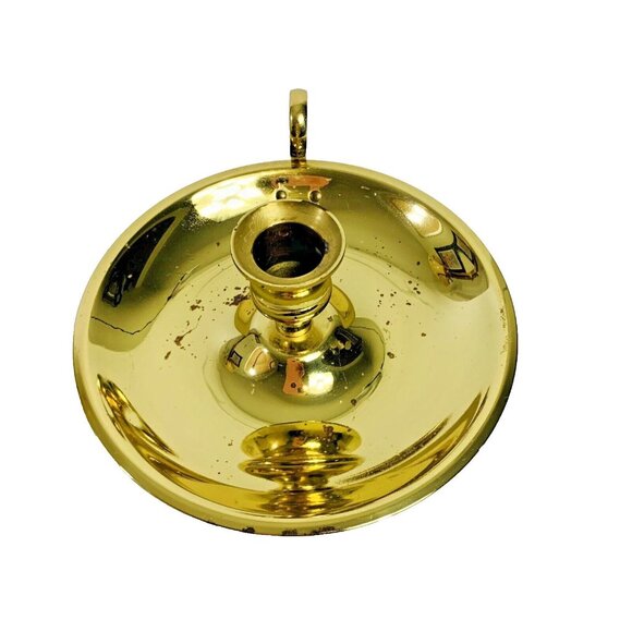 Baldwin Solid Brass Maid Chamberstick Candlestick Candle Holder Vintage Patina - Picture 6 of 14